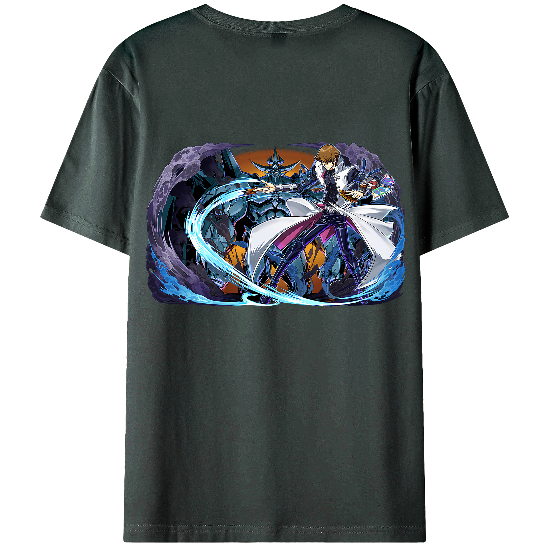（画像用） 遊☆戯☆王 Yu-Gi-Oh! 綿100％ メンズ半袖Tシャツ（バックプリント） 通気性
